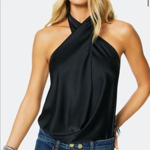 NWT Ramy Brook Black Harriet Sleeveless Silk Top